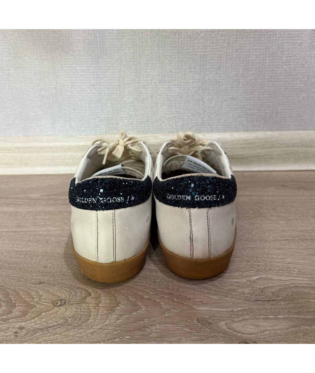 GOLDEN GOOSE DELUXE BRAND Белые кожаные кроссовки, фото 4