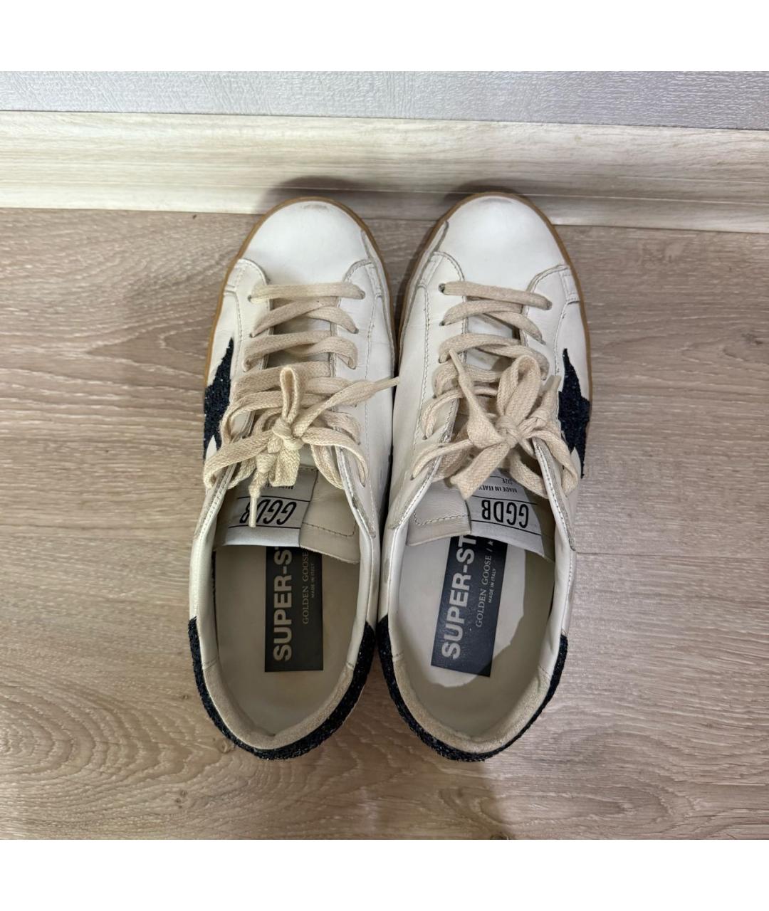 GOLDEN GOOSE DELUXE BRAND Белые кожаные кроссовки, фото 3