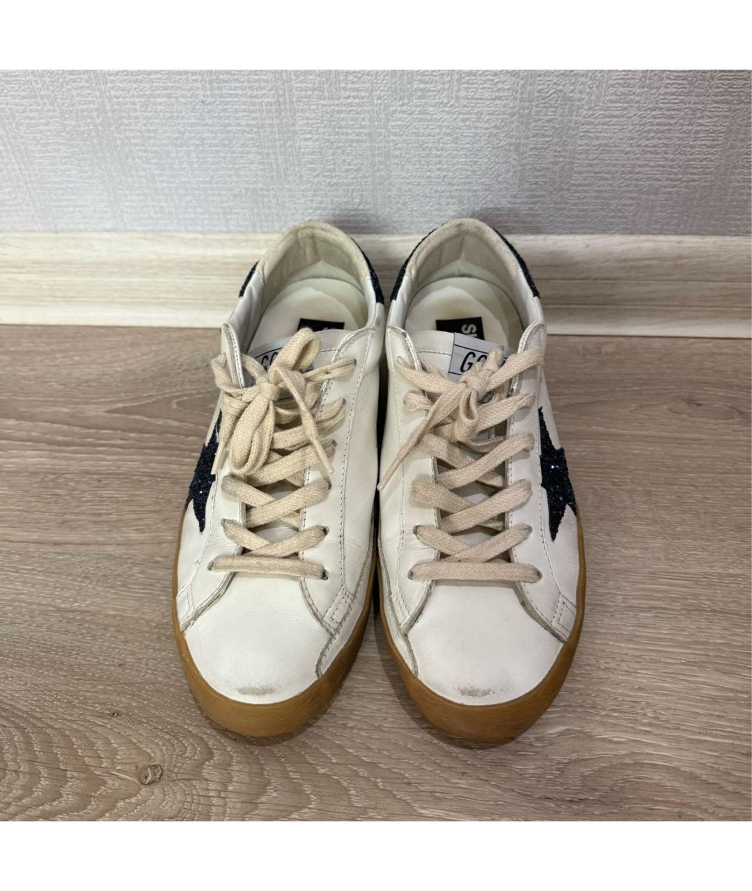 GOLDEN GOOSE DELUXE BRAND Белые кожаные кроссовки, фото 2