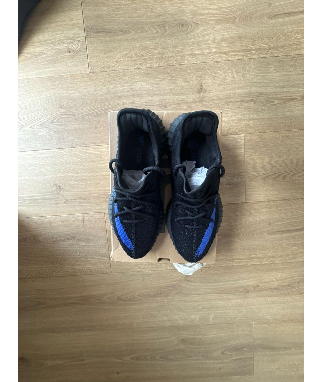 ADIDAS YEEZY Черные синтетические низкие кроссовки / кеды, фото 3