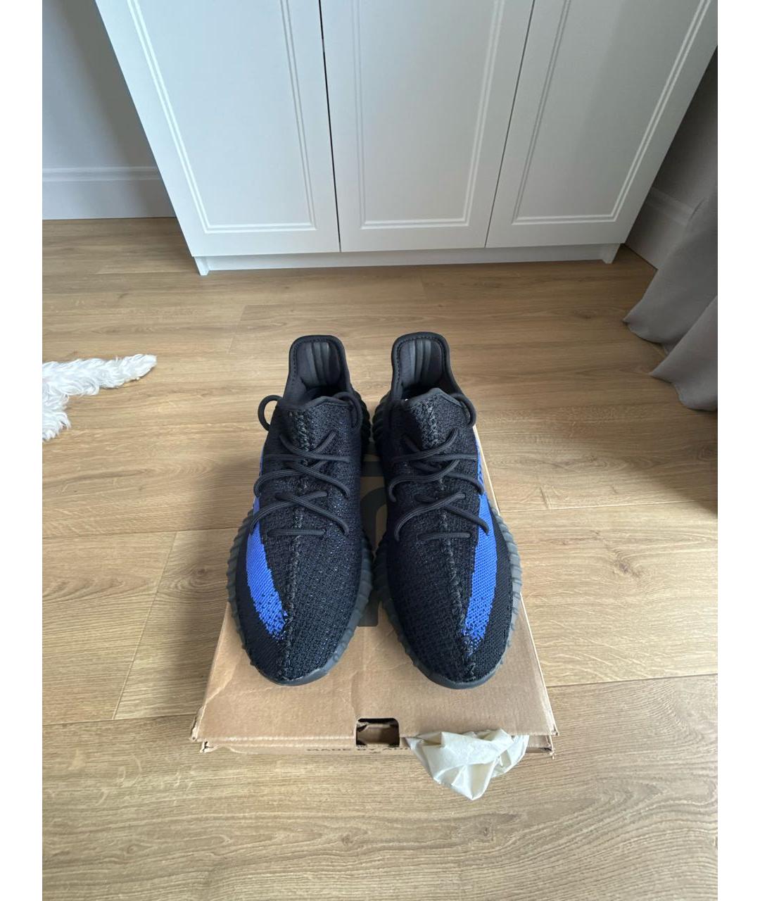 ADIDAS YEEZY Черные синтетические низкие кроссовки / кеды, фото 2