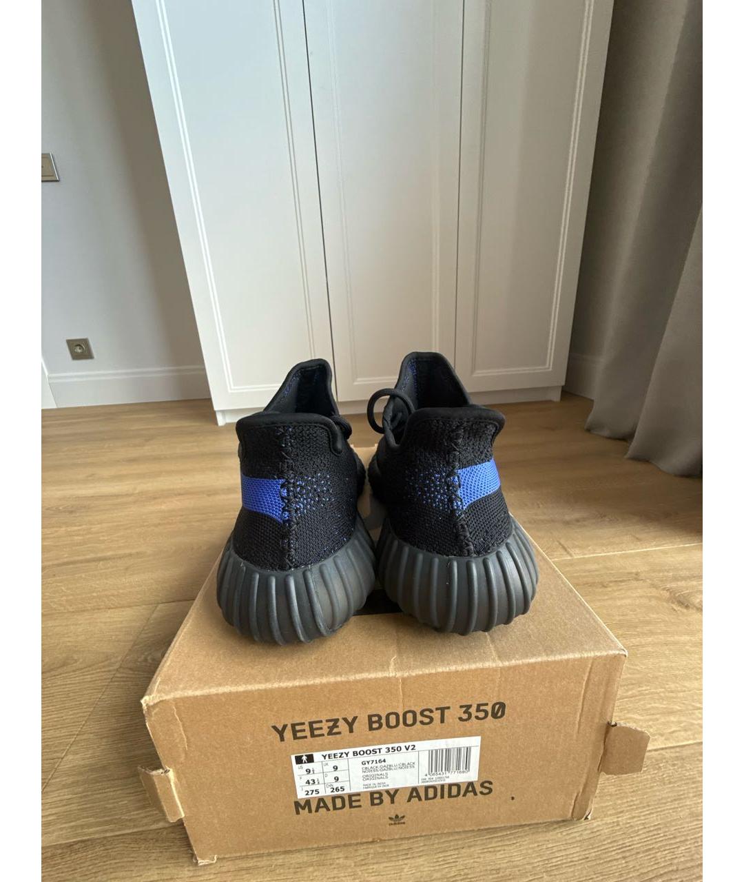 ADIDAS YEEZY Черные синтетические низкие кроссовки / кеды, фото 4