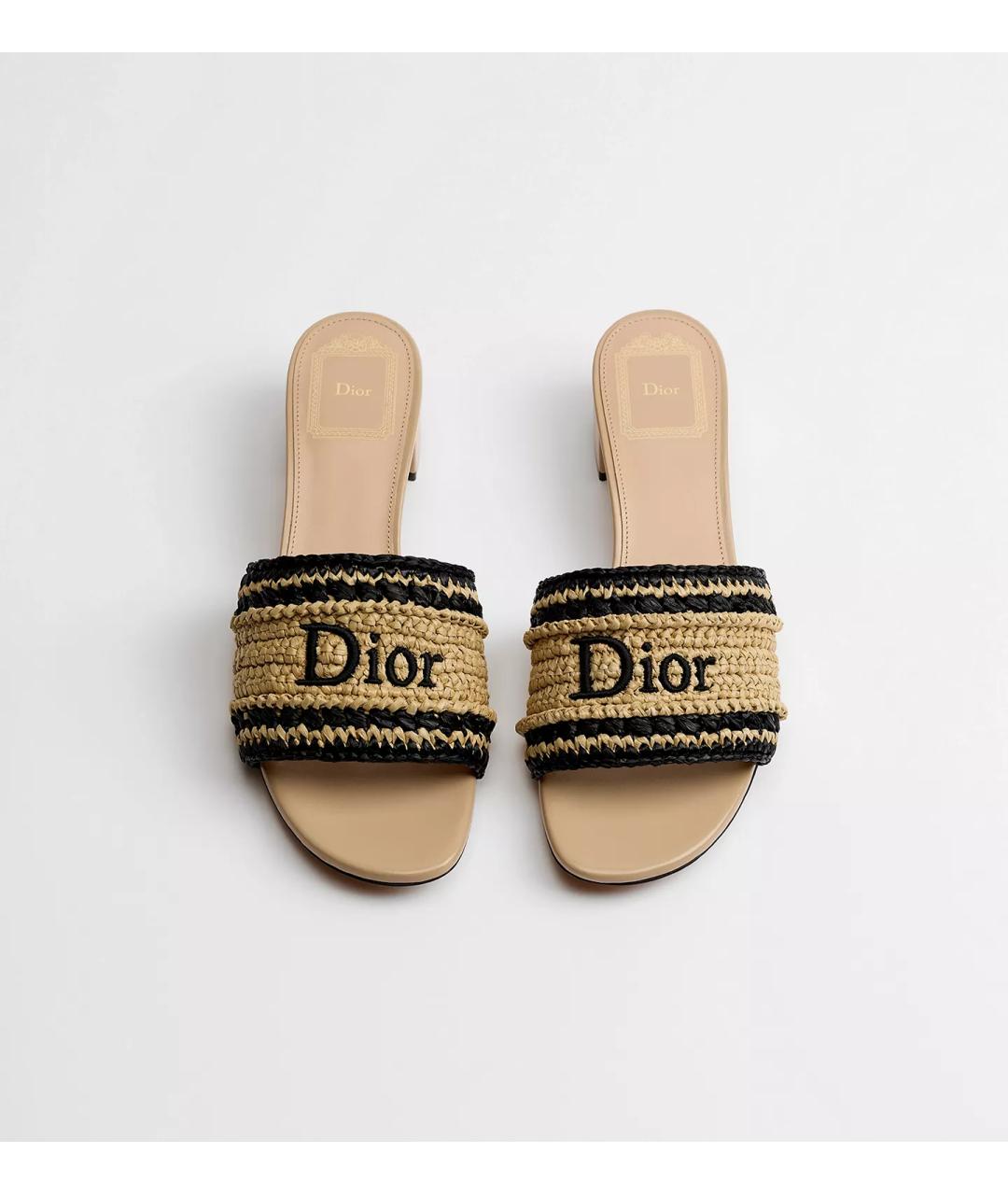 CHRISTIAN DIOR Бежевые мюли, фото 2