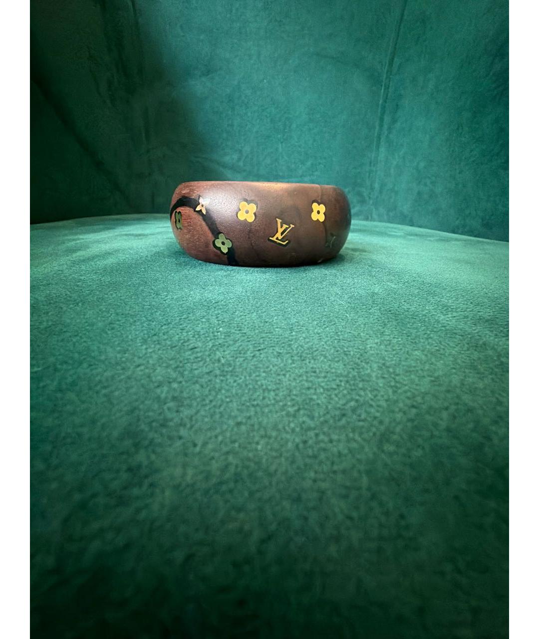 LOUIS VUITTON Коричневый деревянный браслет, фото 5