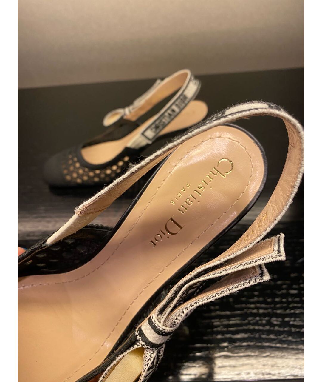 CHRISTIAN DIOR Черные текстильные туфли, фото 2