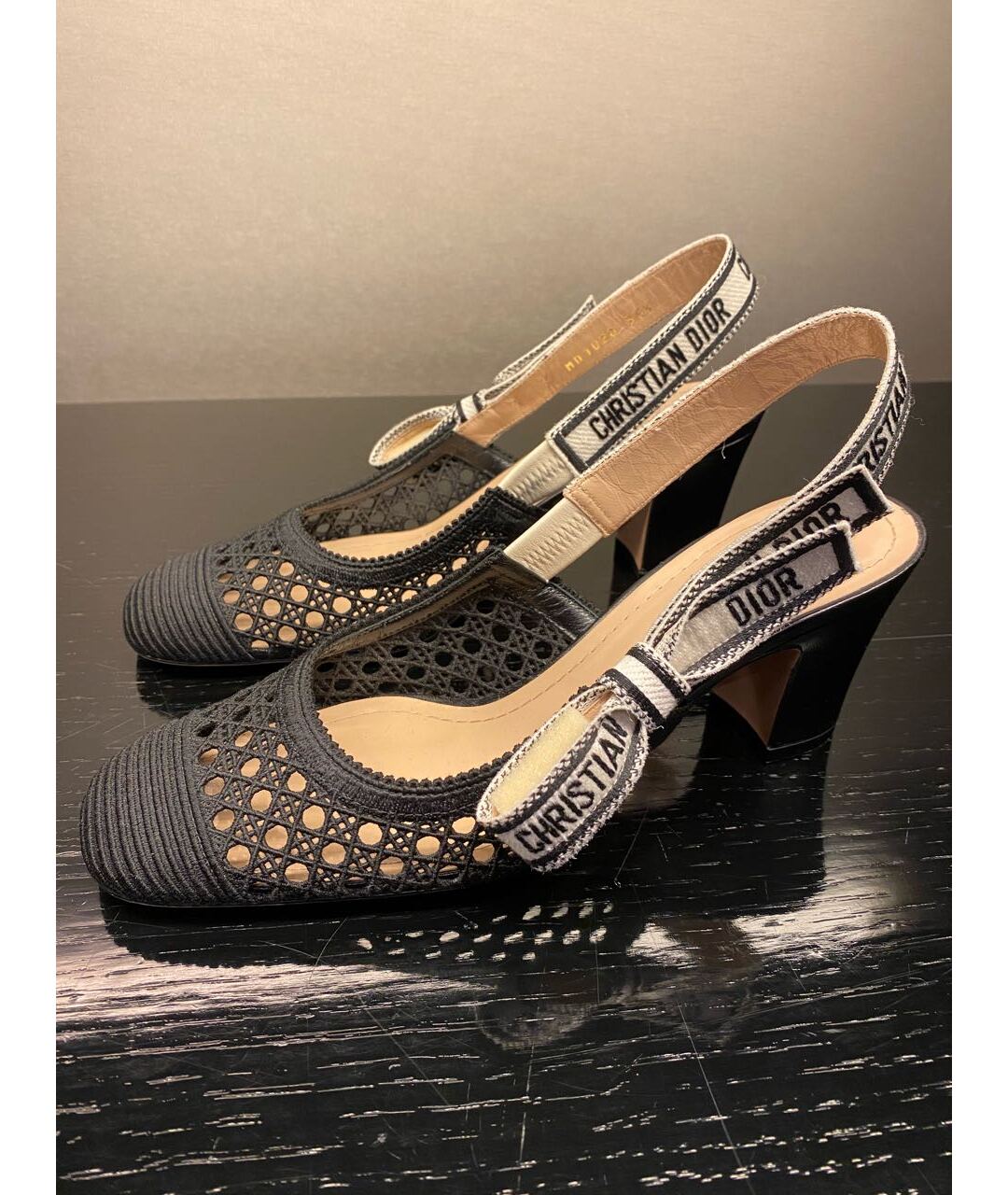 CHRISTIAN DIOR Черные текстильные туфли, фото 5