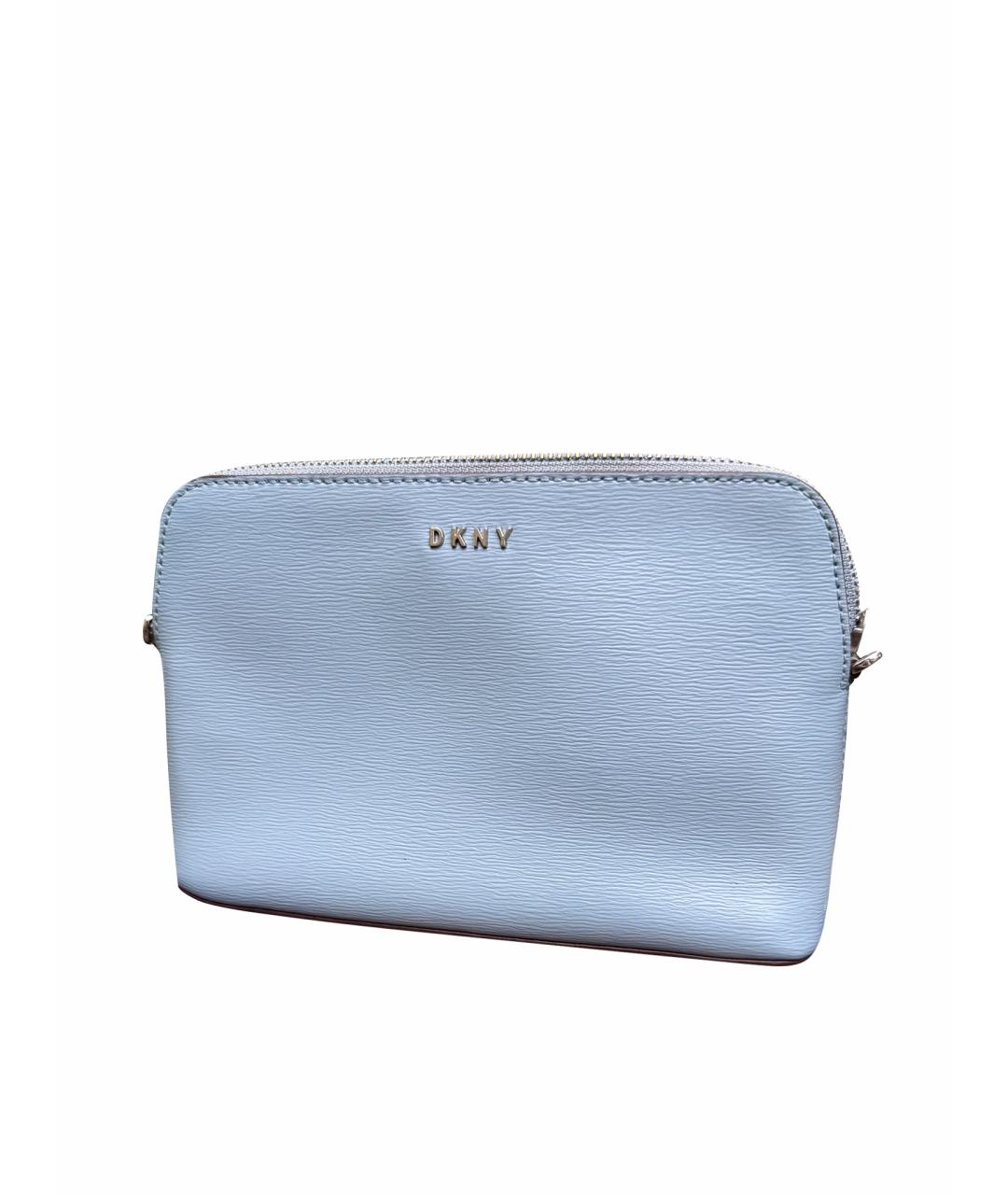 DKNY Голубая кожаная сумка через плечо, фото 1