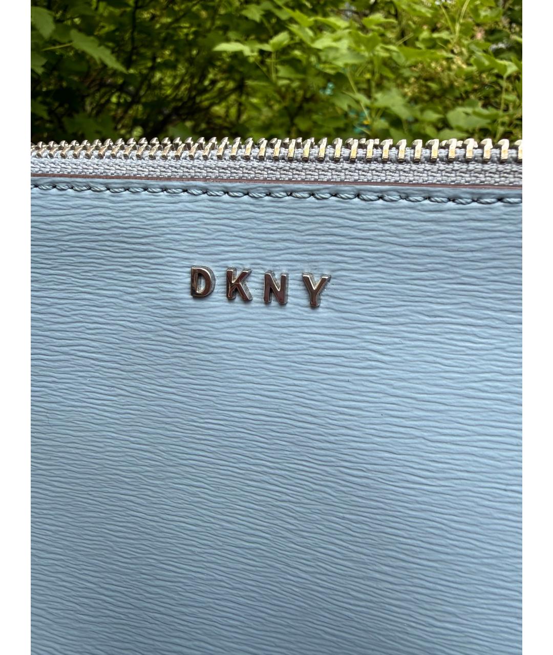 DKNY Голубая кожаная сумка через плечо, фото 2