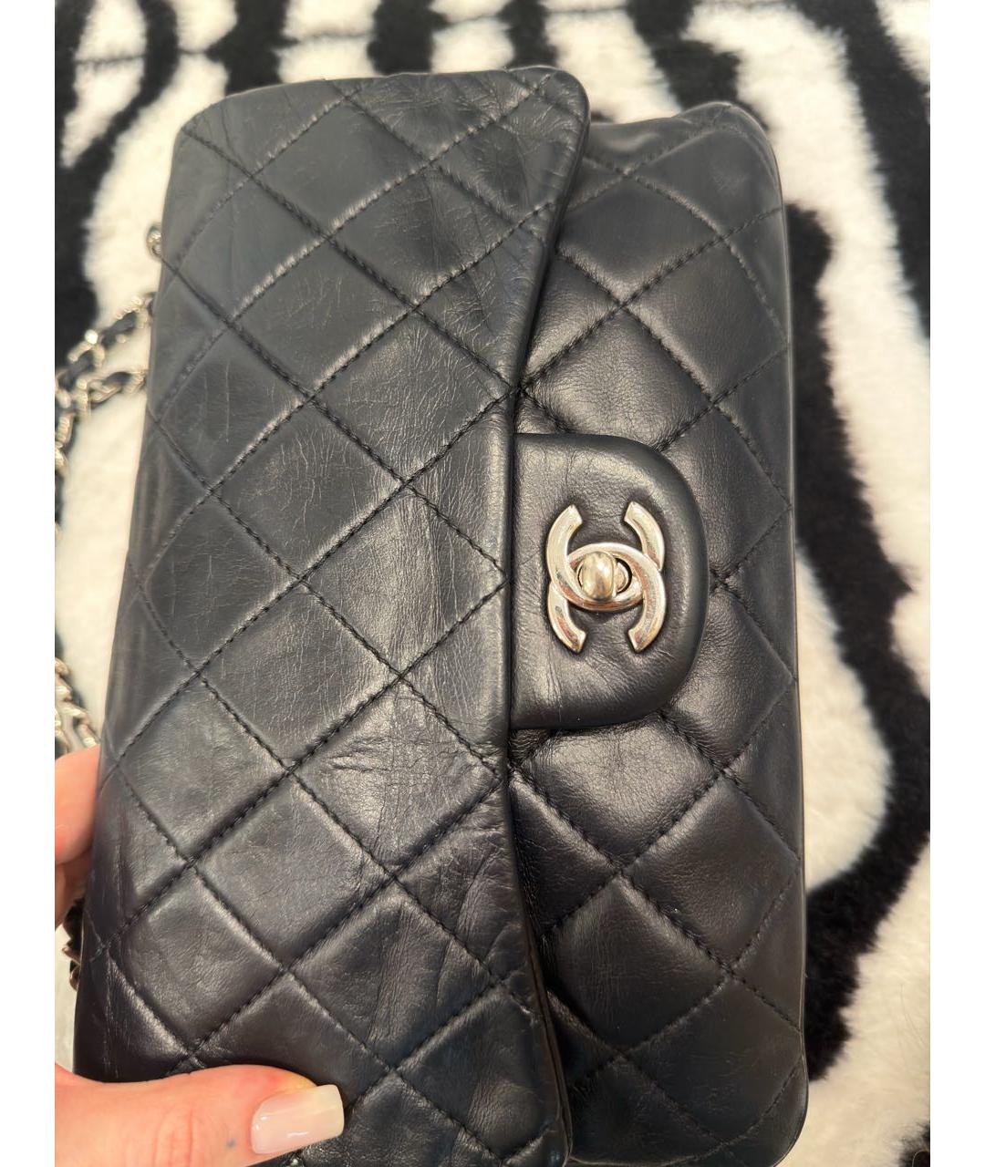 CHANEL Черная кожаная сумка через плечо, фото 4