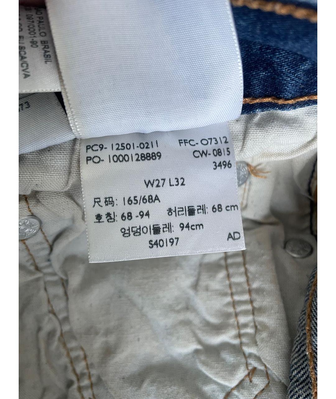 LEVI'S Синие прямые джинсы, фото 5
