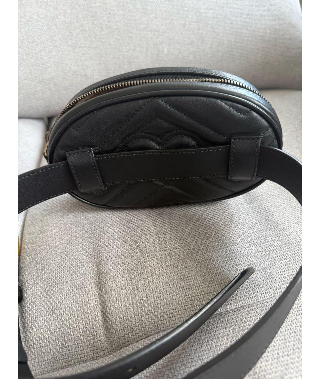 GUCCI Черная кожаная поясная сумка, фото 3