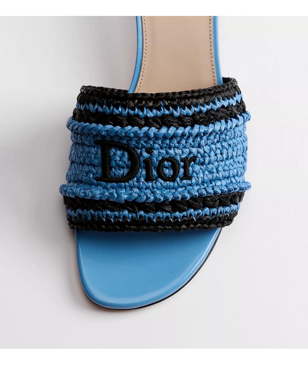 CHRISTIAN DIOR Синие мюли, фото 4