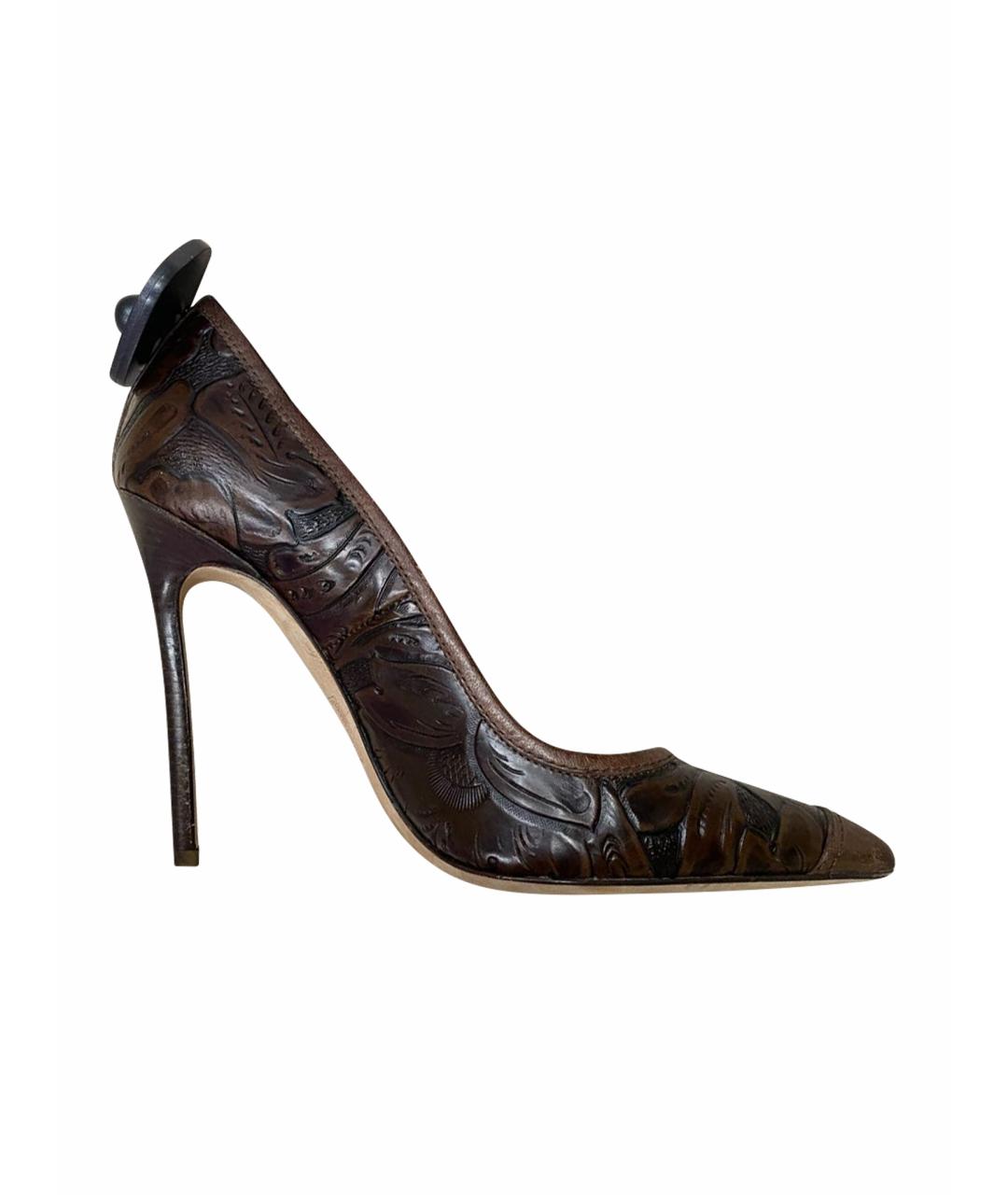 DSQUARED2 Коричневые кожаные туфли, фото 1