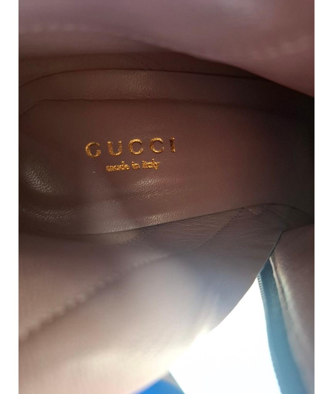 GUCCI Черные кожаные ботильоны, фото 4