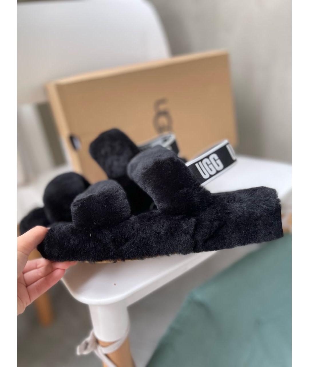 UGG AUSTRALIA Черные сандалии, фото 6