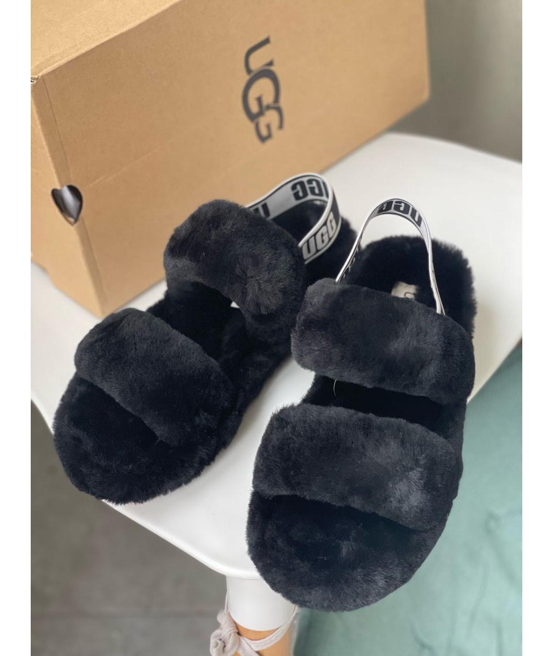 UGG AUSTRALIA Черные сандалии, фото 4