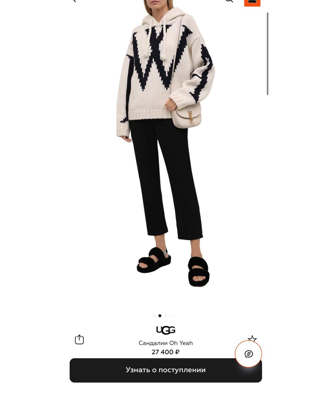 UGG AUSTRALIA Черные сандалии, фото 2