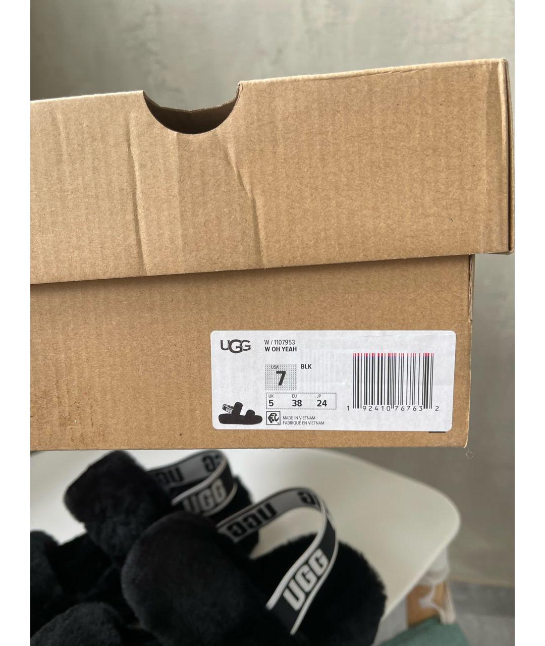 UGG AUSTRALIA Черные сандалии, фото 5