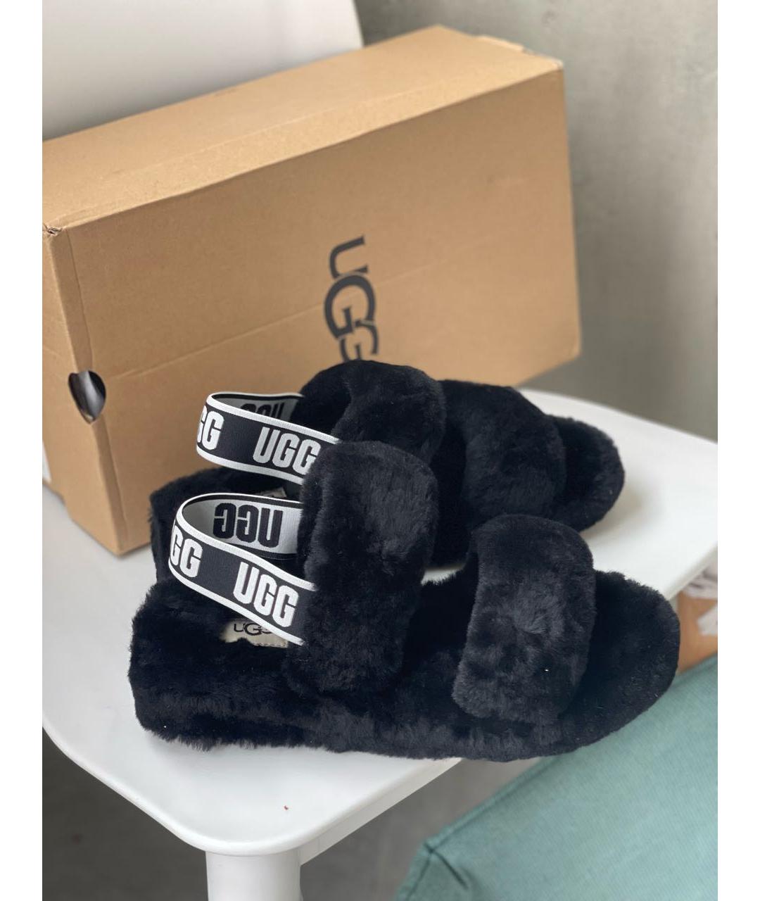 UGG AUSTRALIA Черные сандалии, фото 3