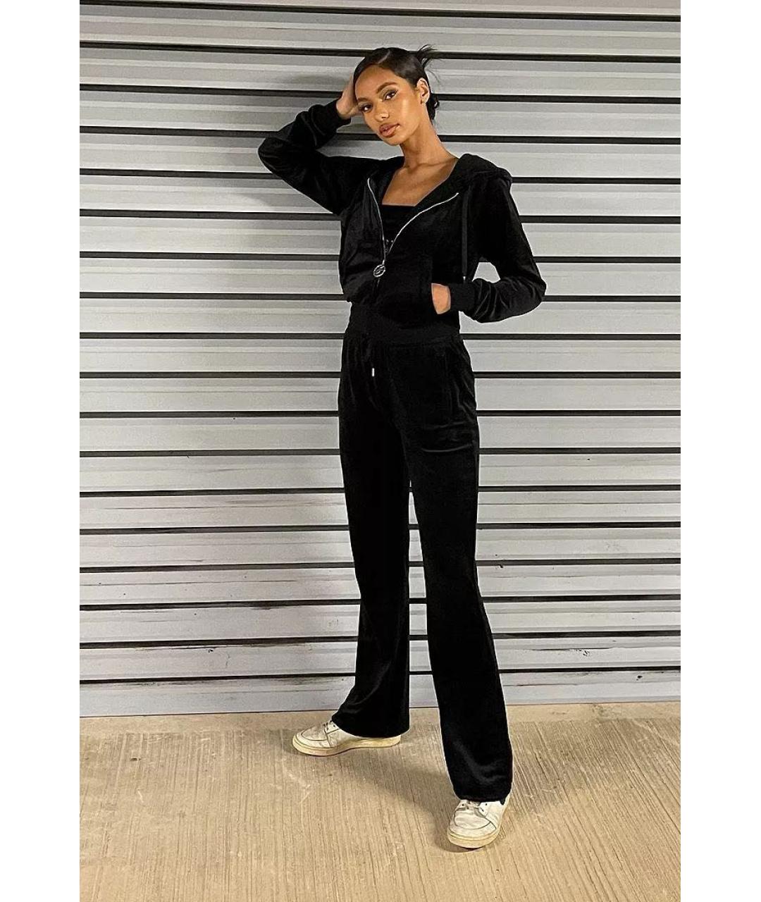 JUICY COUTURE Черный велюровый спортивные костюмы, фото 6