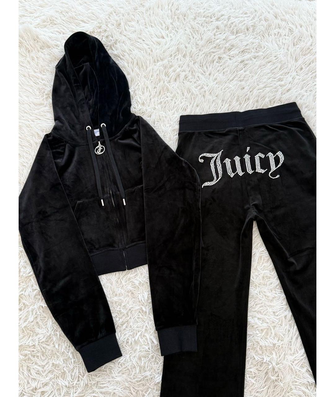 JUICY COUTURE Черный велюровый спортивные костюмы, фото 2