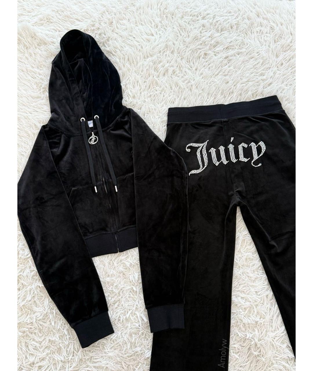 JUICY COUTURE Черный велюровый спортивные костюмы, фото 2