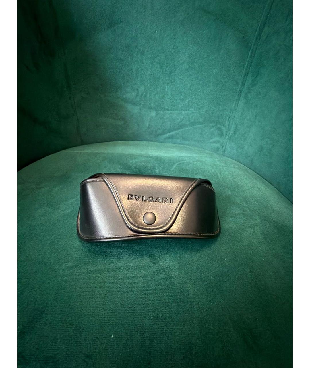 BVLGARI Антрацитовые металлические солнцезащитные очки, фото 4