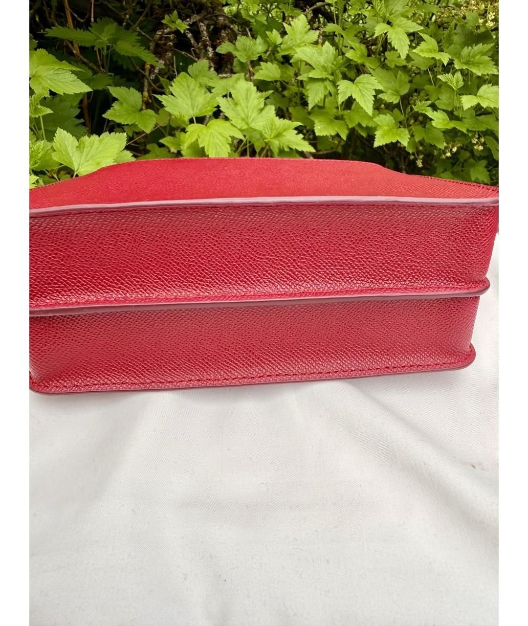 FURLA Бордовая кожаная сумка с короткими ручками, фото 2