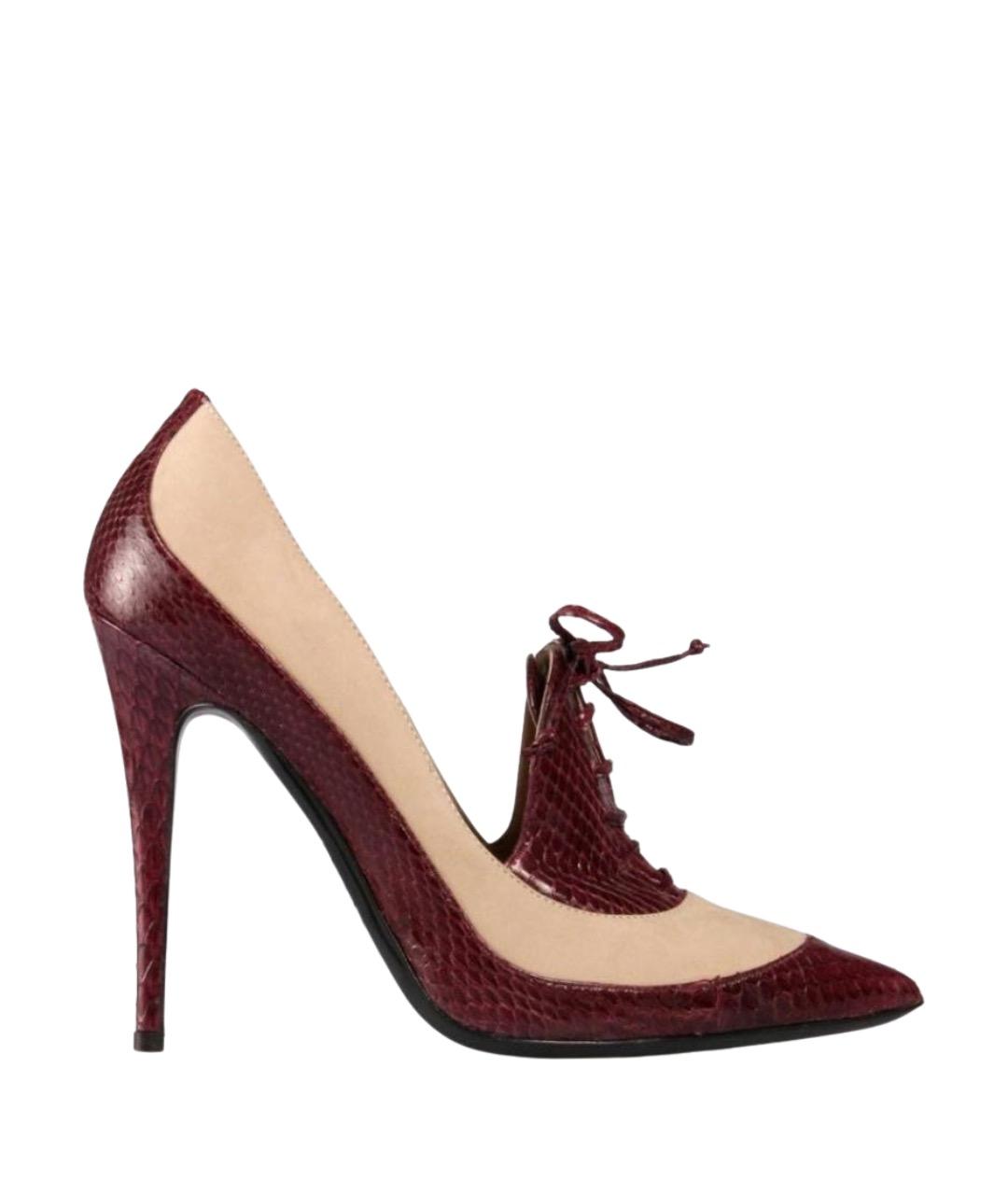 DSQUARED2 Бордовые кожаные туфли, фото 1