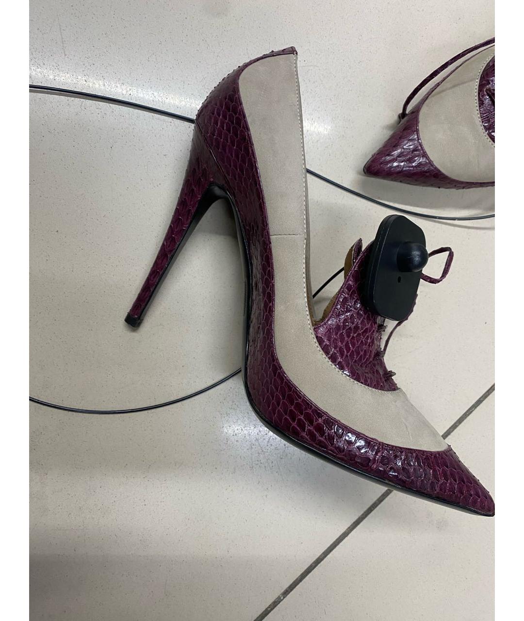 DSQUARED2 Бордовые кожаные туфли, фото 5