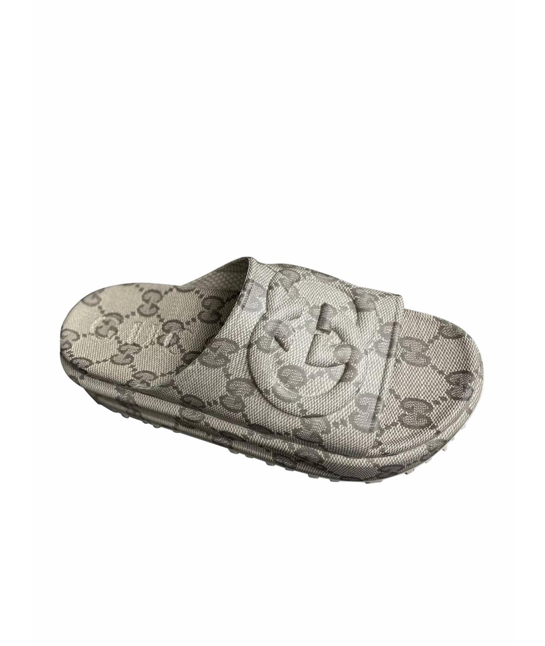 GUCCI Серые шлепанцы, фото 1