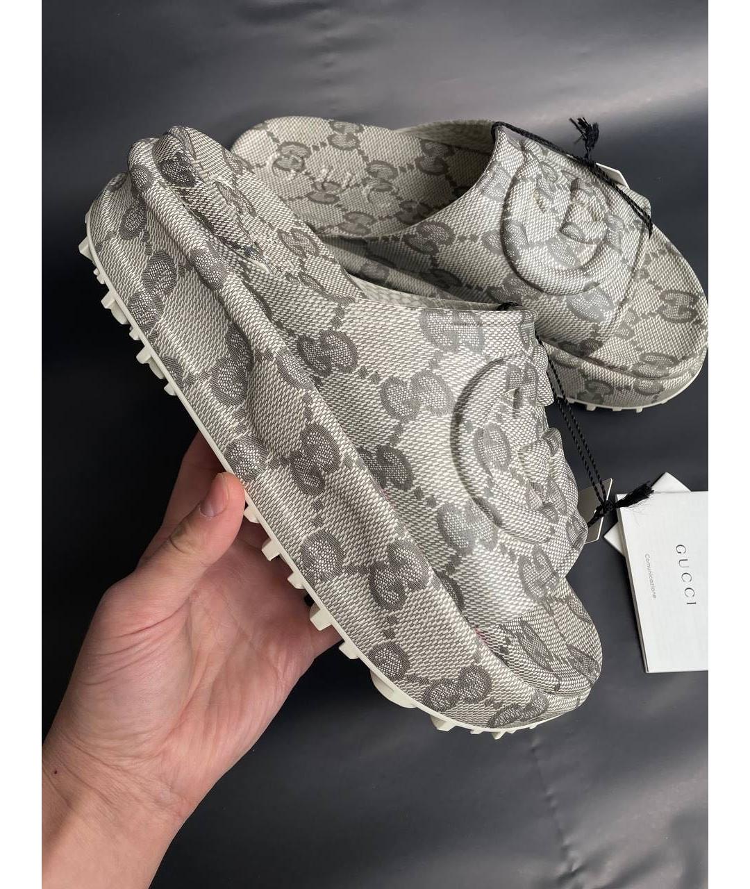 GUCCI Серые шлепанцы, фото 2