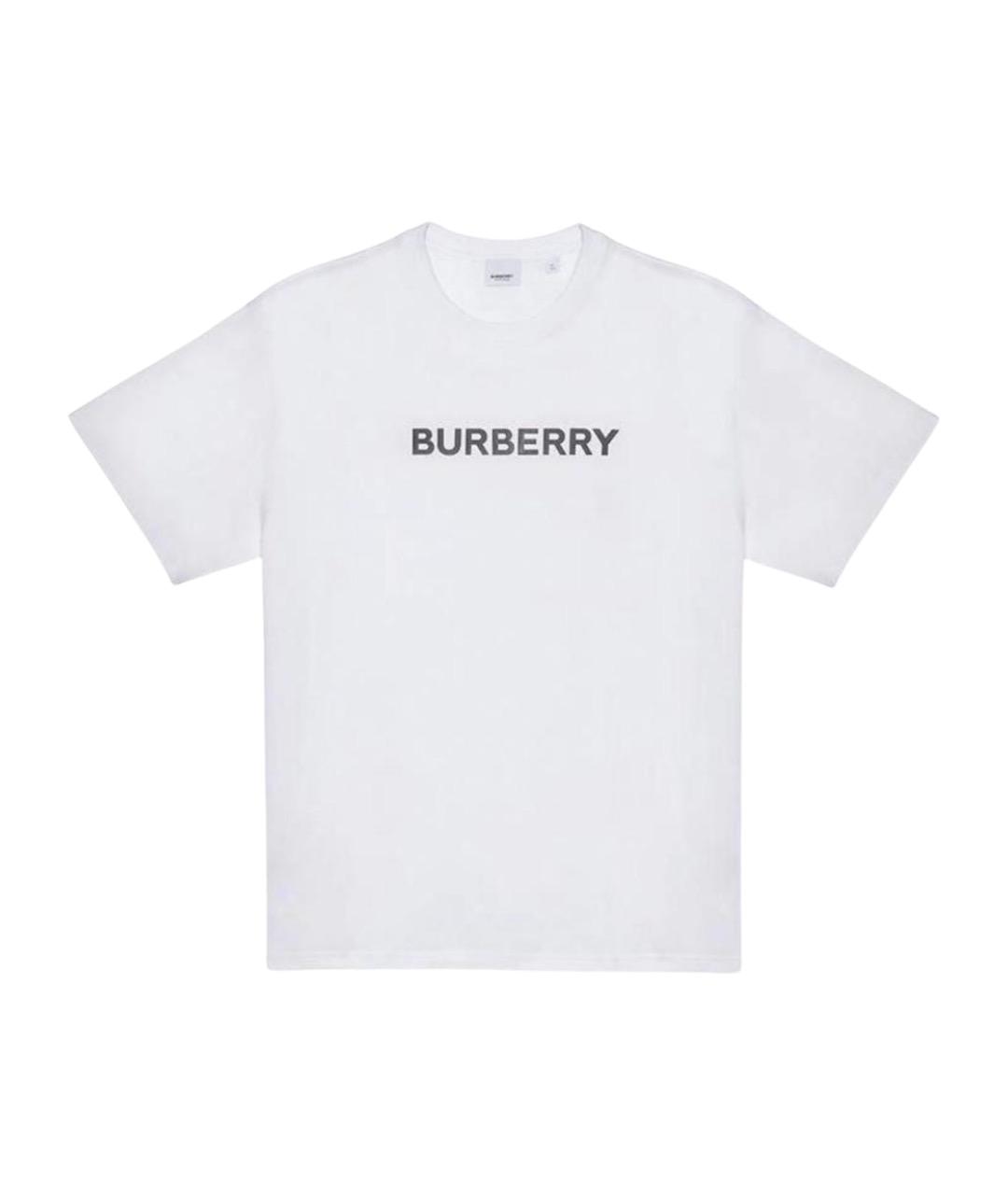 BURBERRY Белая хлопковая футболка, фото 1
