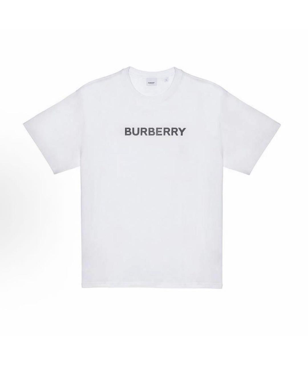 BURBERRY Белая хлопковая футболка, фото 8