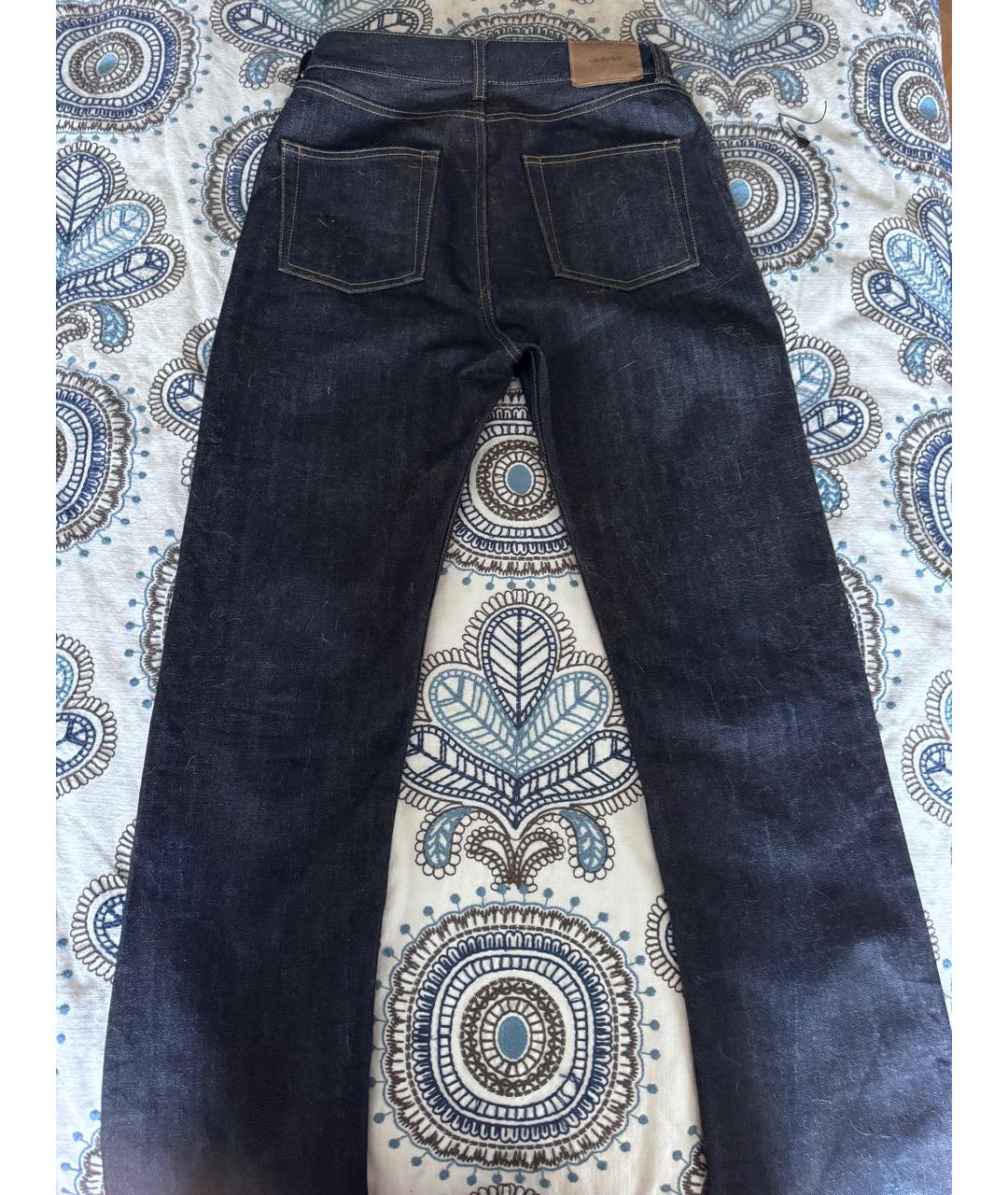 SAINT LAURENT Темно-синие хлопковые прямые джинсы, фото 2