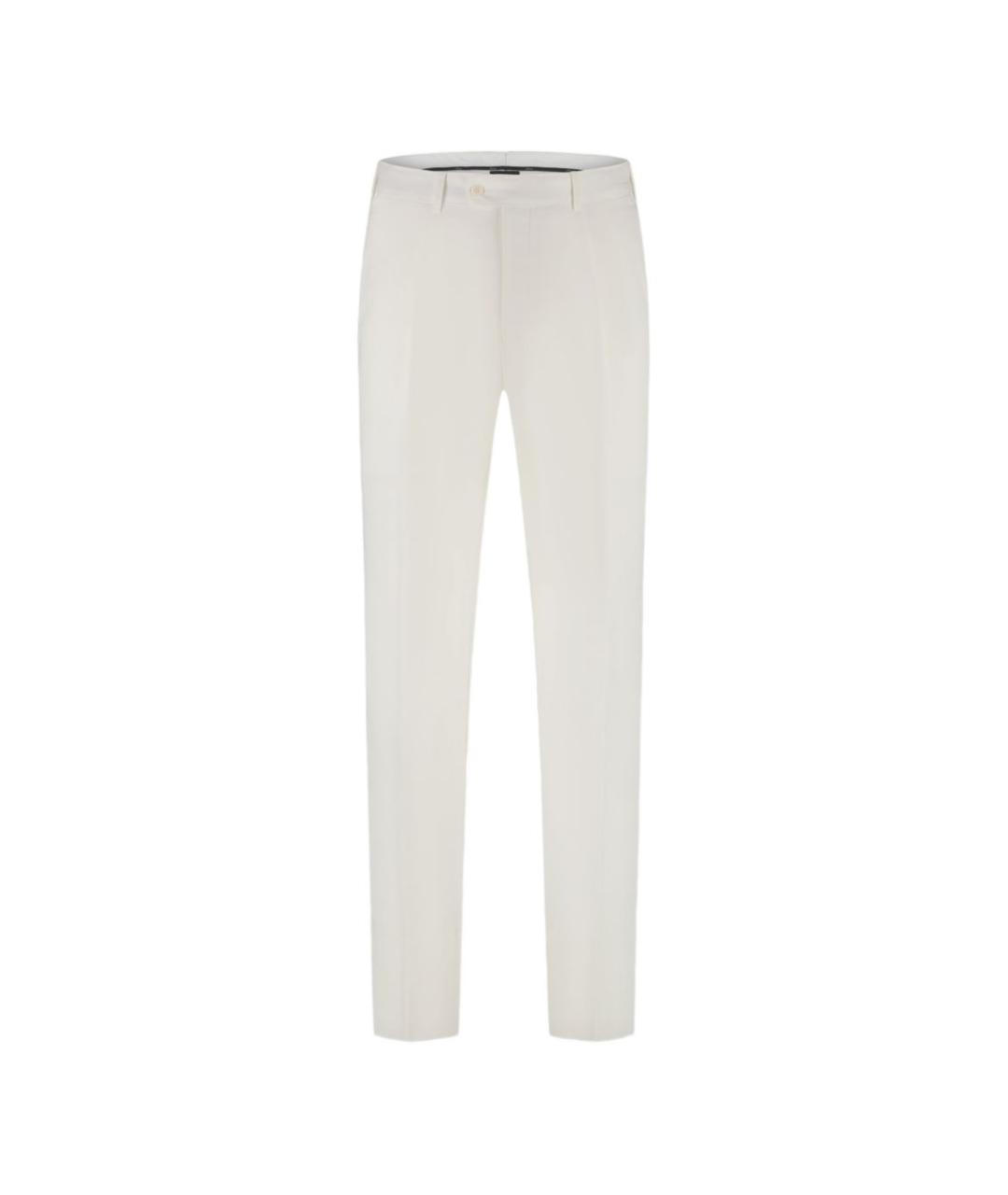 BRIONI Белые хлопковые повседневные брюки, фото 1