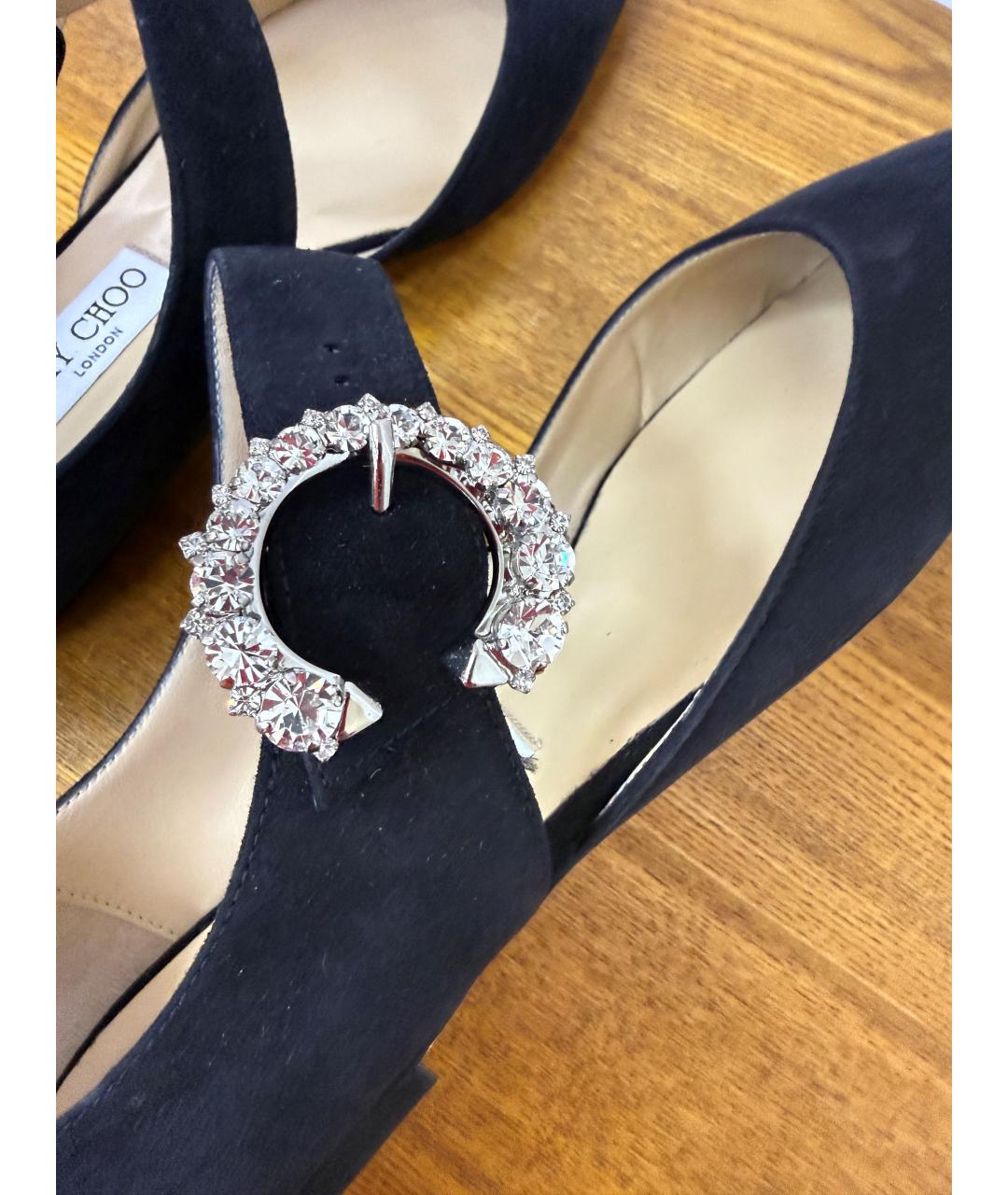 JIMMY CHOO Черные замшевые балетки, фото 8