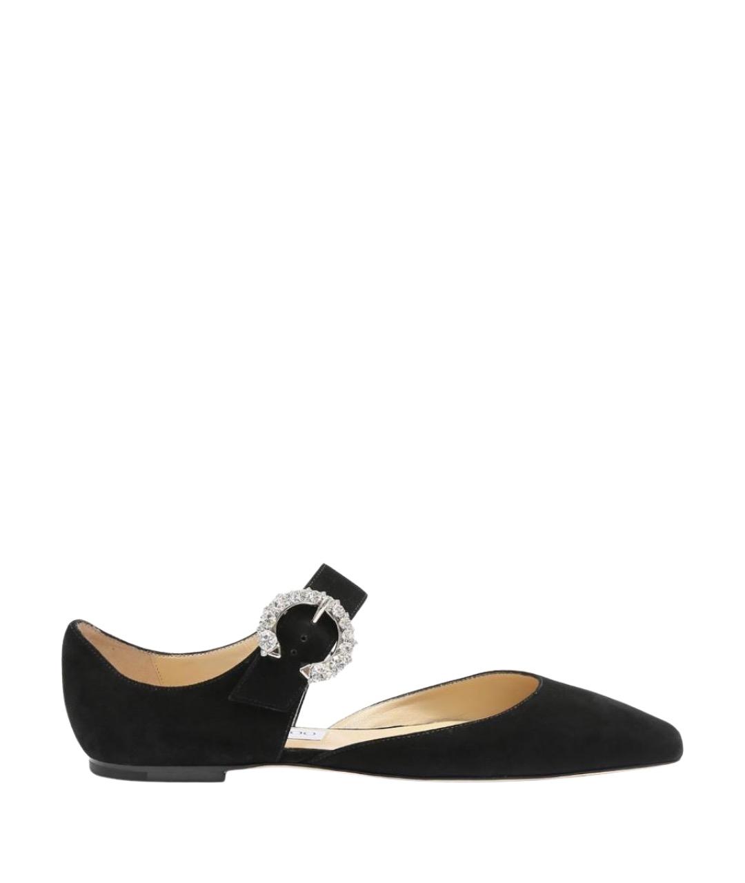JIMMY CHOO Черные замшевые балетки, фото 1