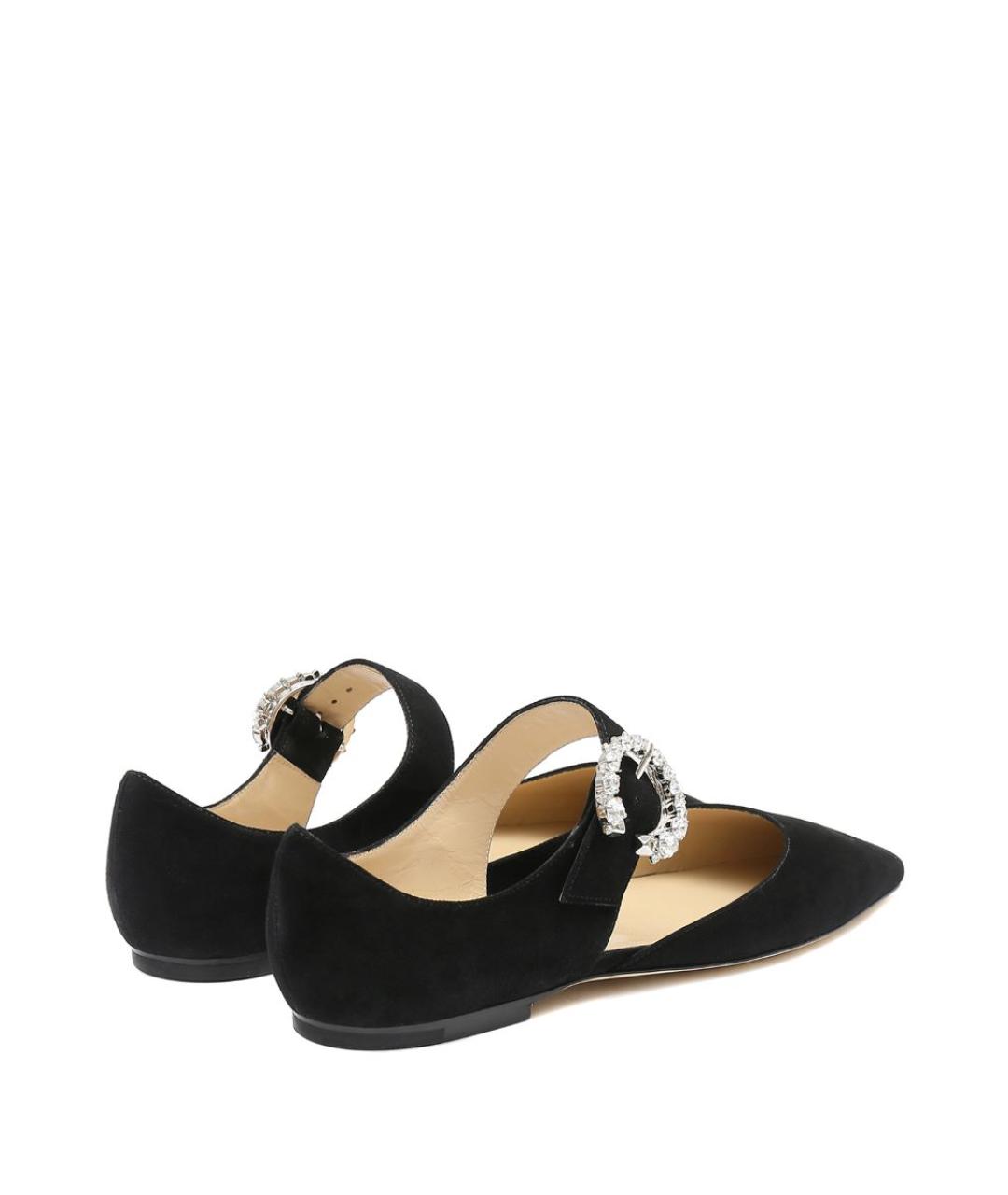 JIMMY CHOO Черные замшевые балетки, фото 3