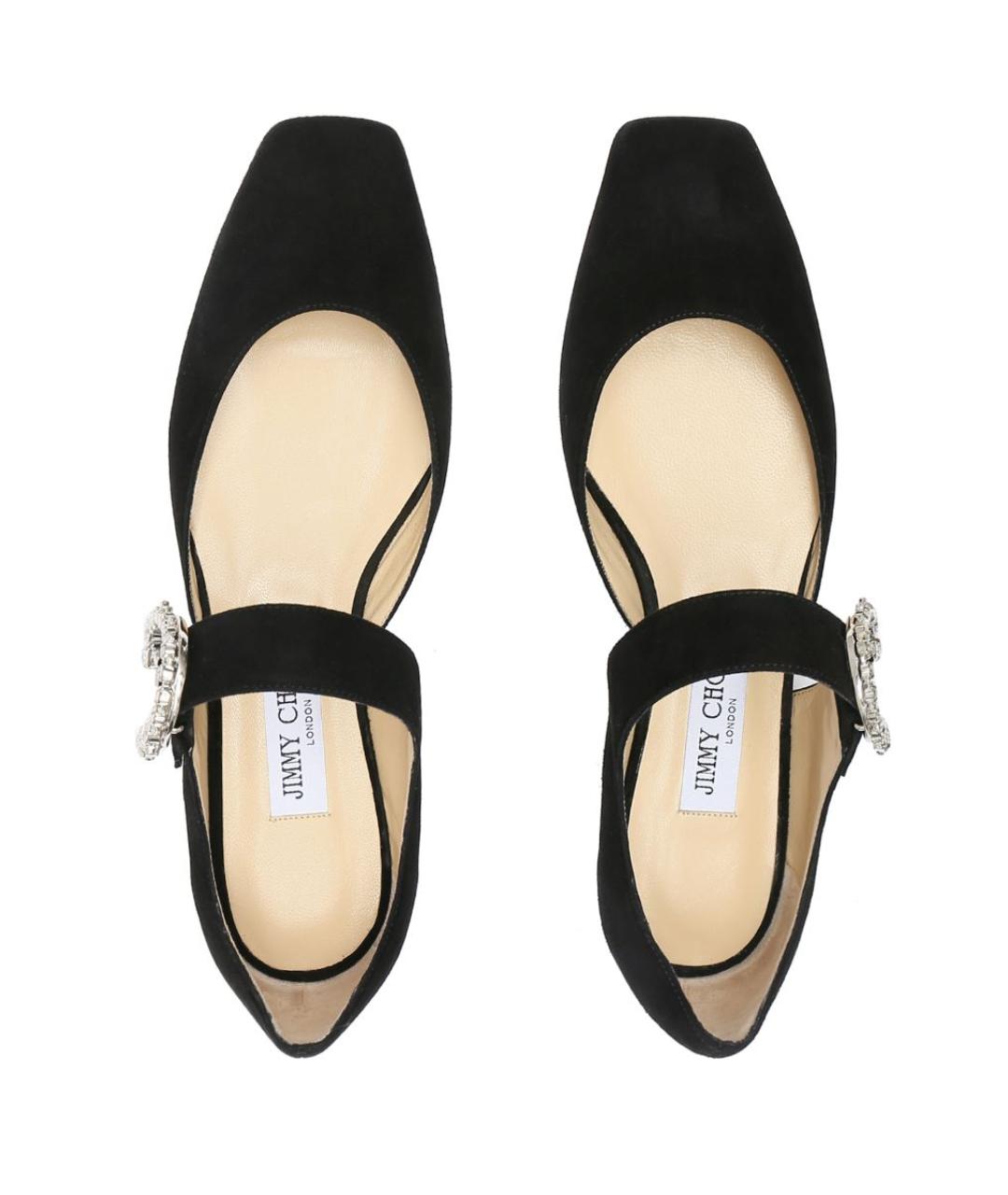 JIMMY CHOO Черные замшевые балетки, фото 4