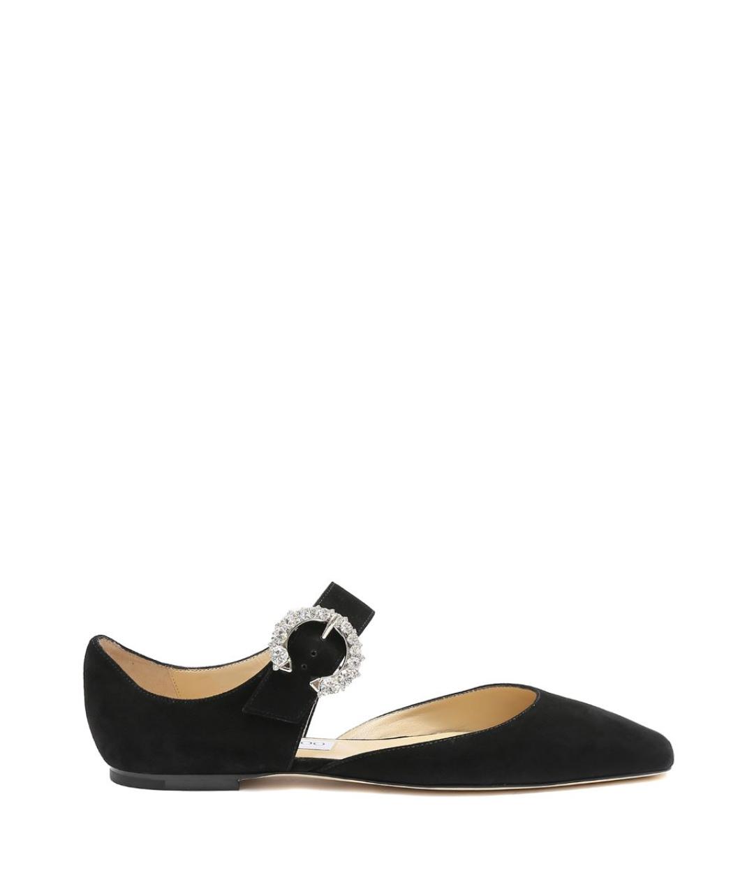 JIMMY CHOO Черные замшевые балетки, фото 10