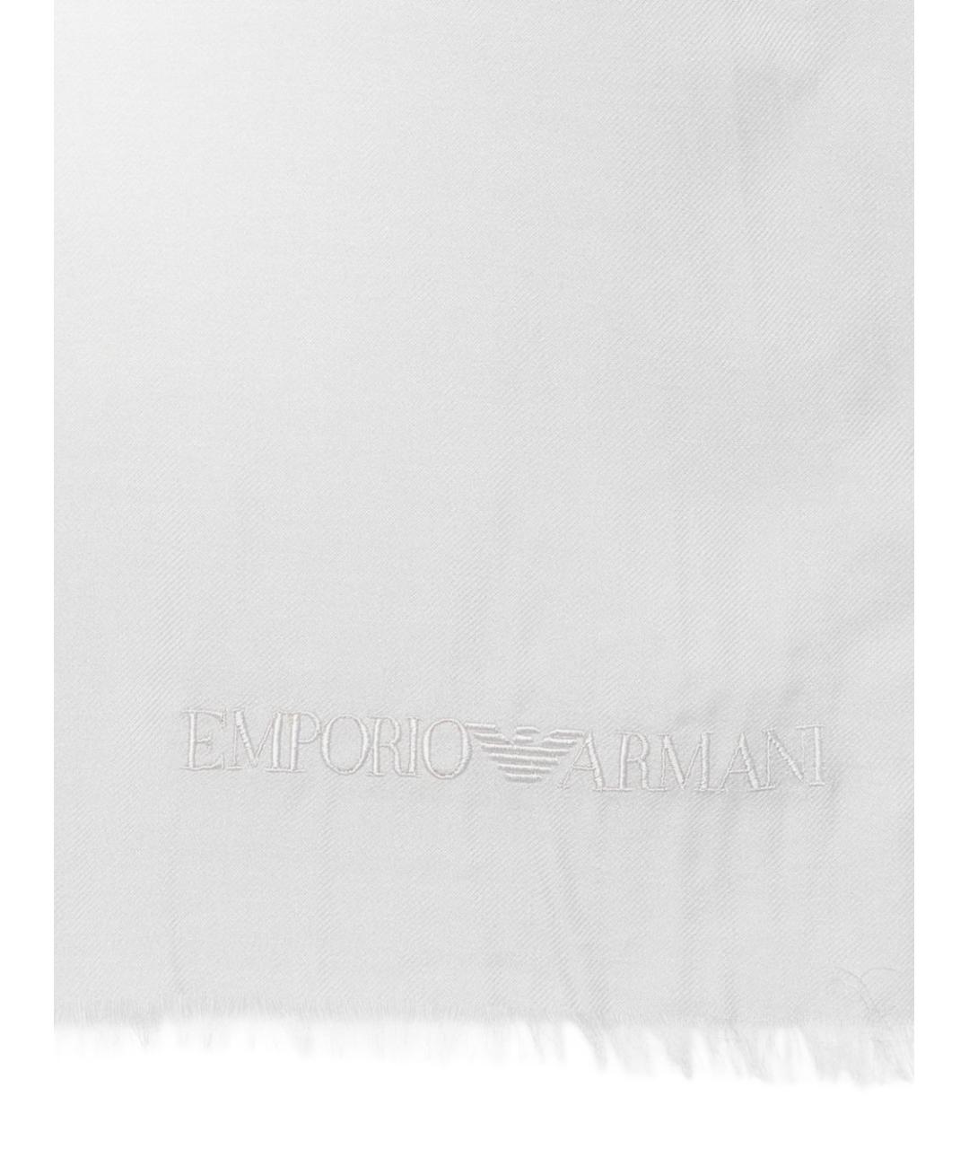 EMPORIO ARMANI Серый кашемировый шарф, фото 3