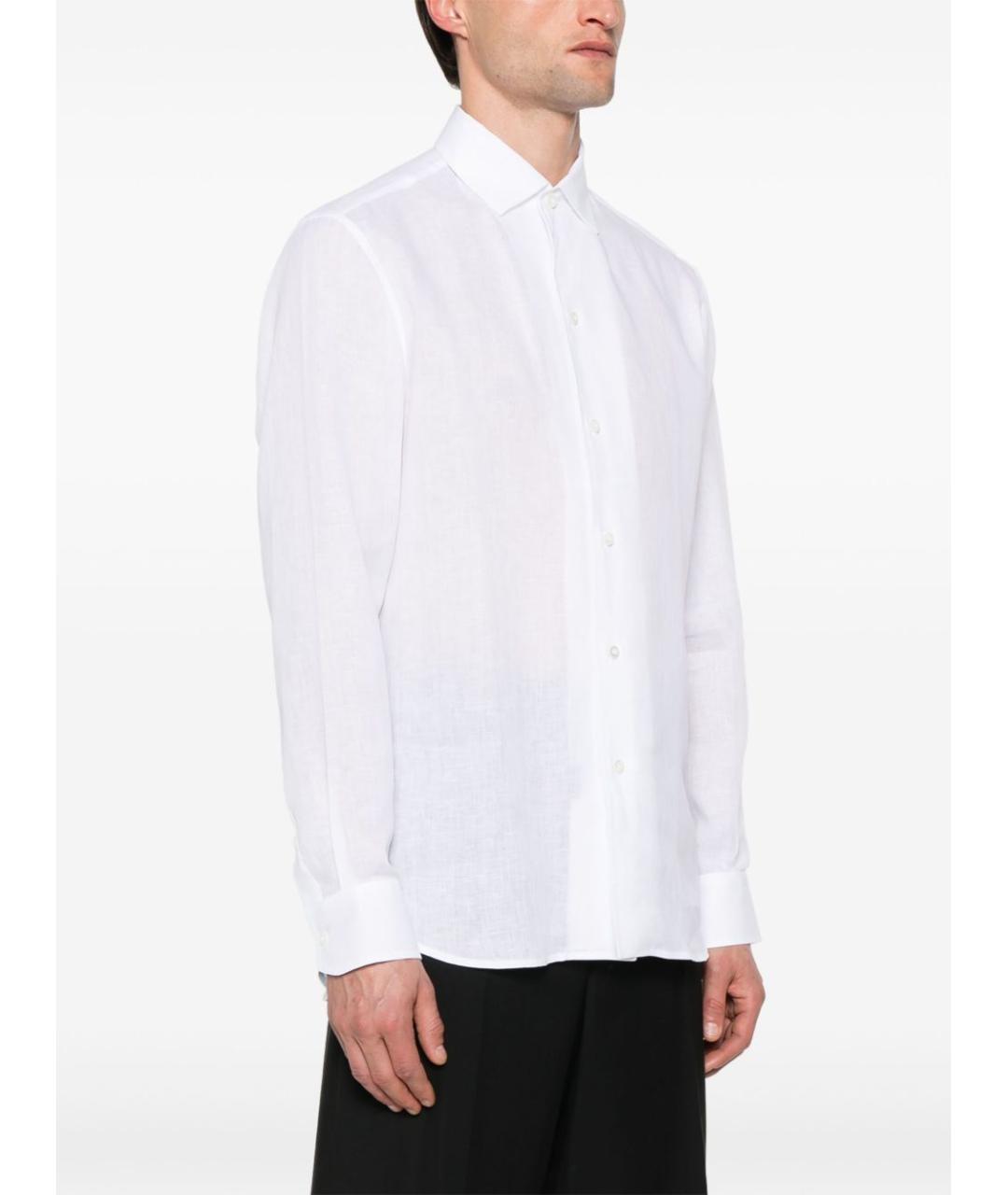 BRIONI Белая хлопковая классическая рубашка, фото 3