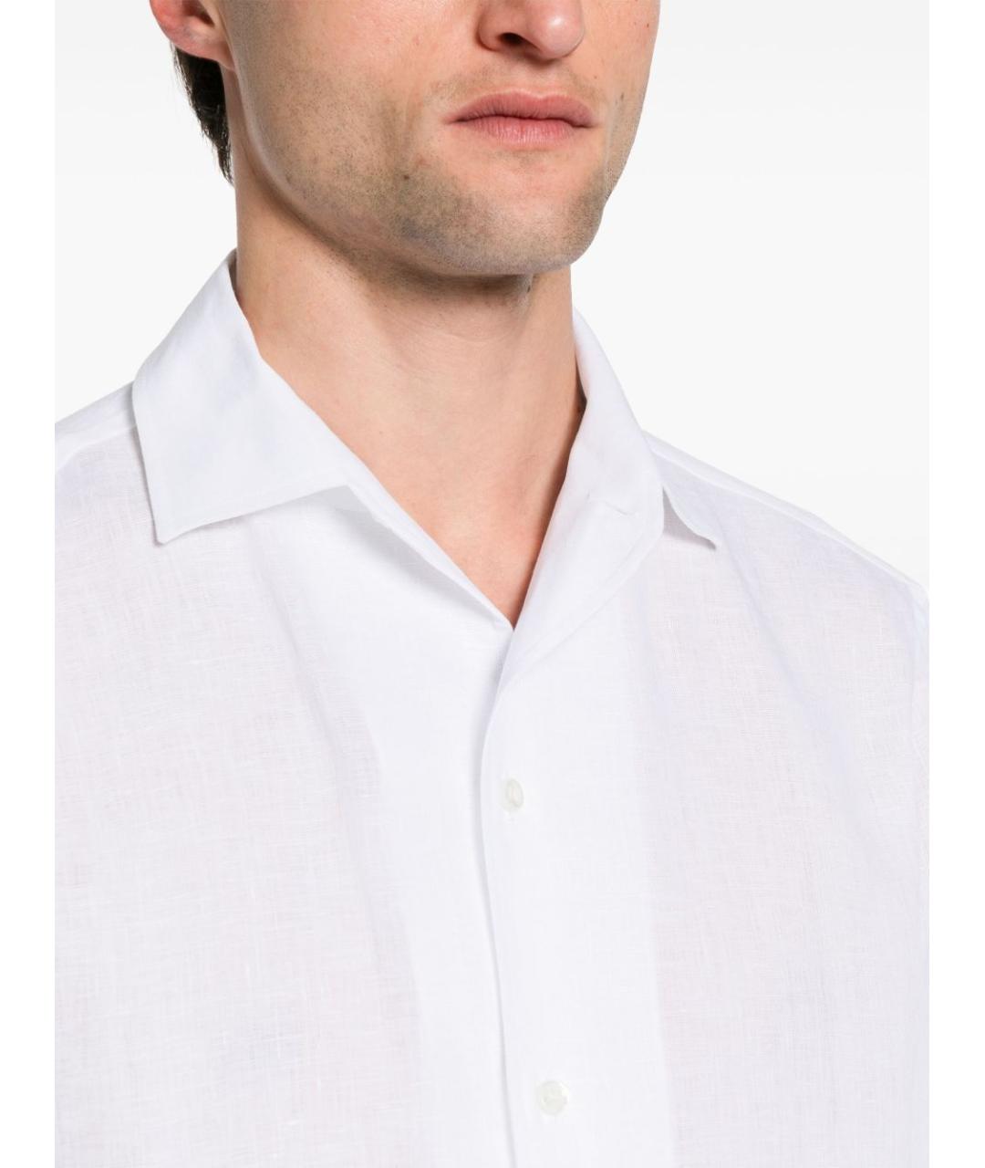 BRIONI Белая хлопковая классическая рубашка, фото 5