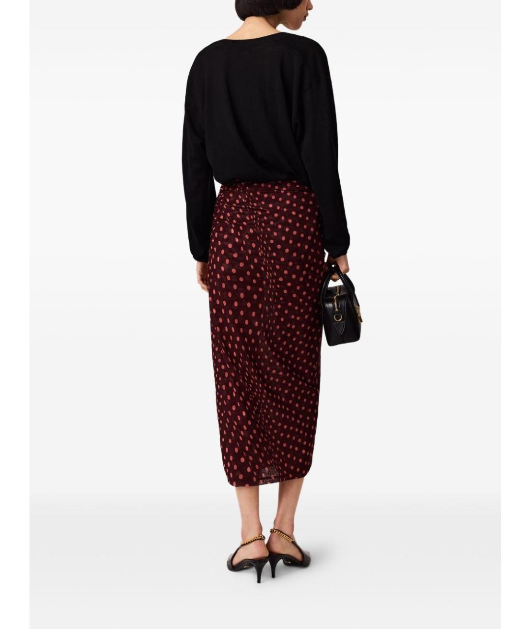 STELLA MCCARTNEY Бордовая юбка миди, фото 4