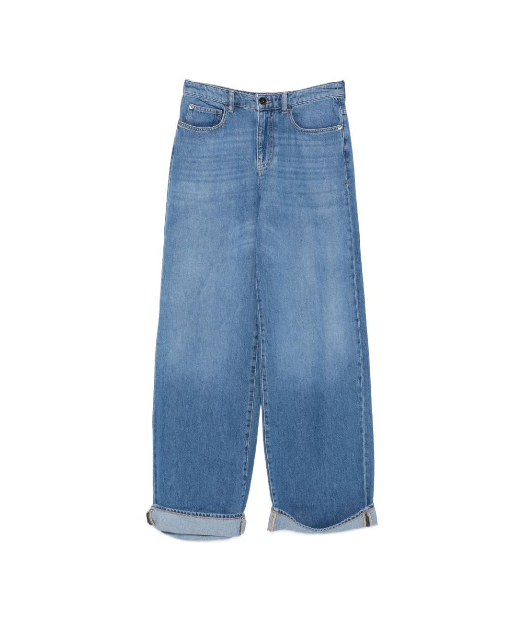 EMPORIO ARMANI Голубые прямые джинсы, фото 1