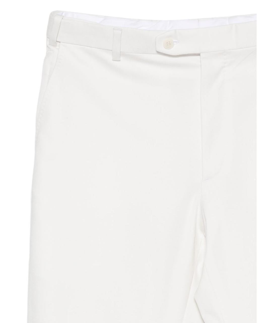 BRIONI Белые хлопковые повседневные брюки, фото 2