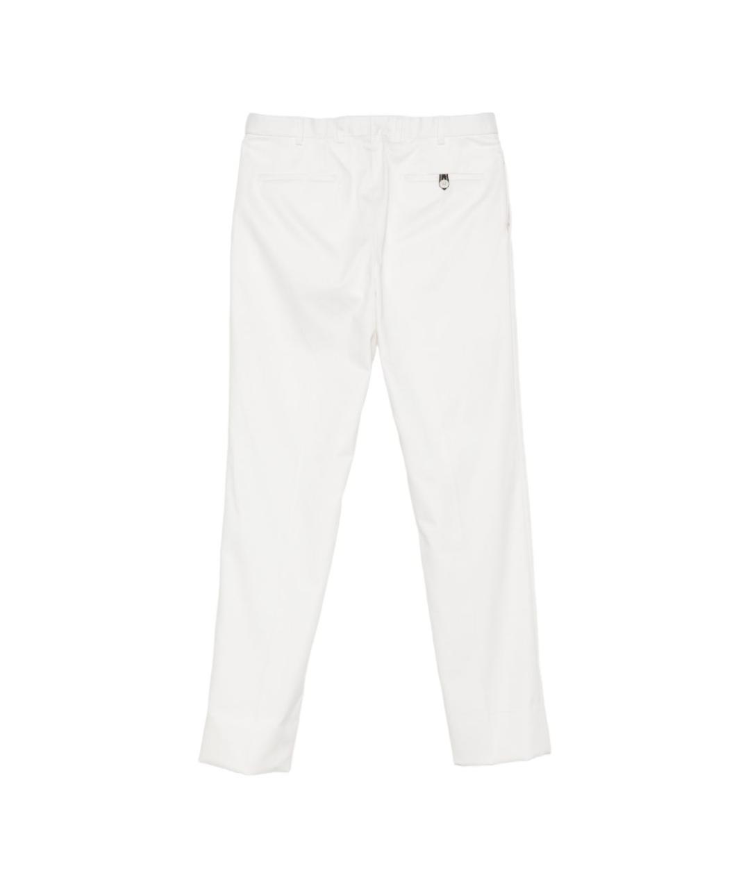BRIONI Белые хлопковые повседневные брюки, фото 3
