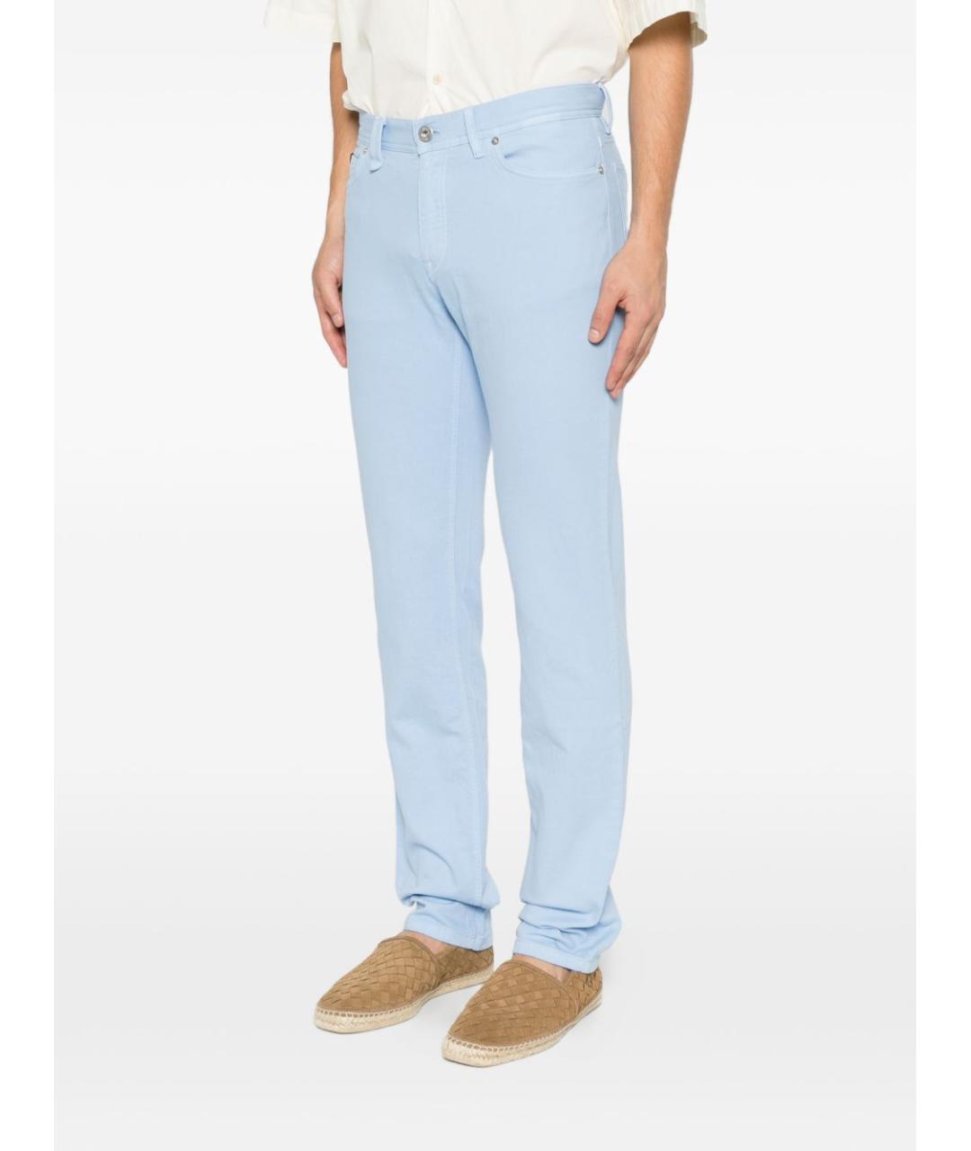 BRIONI Голубые хлопковые джинсы, фото 3