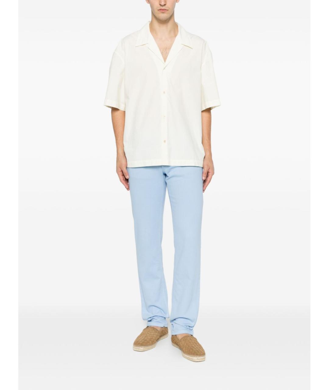 BRIONI Голубые хлопковые джинсы, фото 4